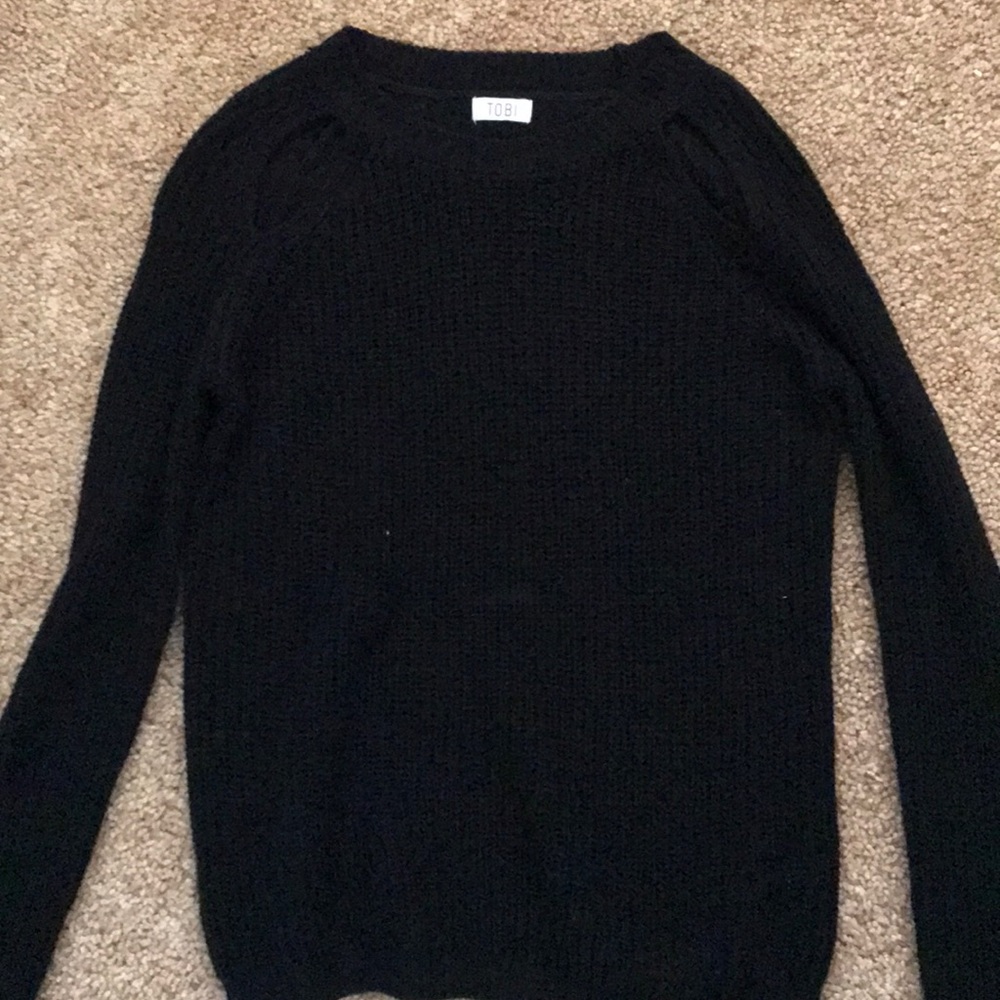 Knitted black sweater